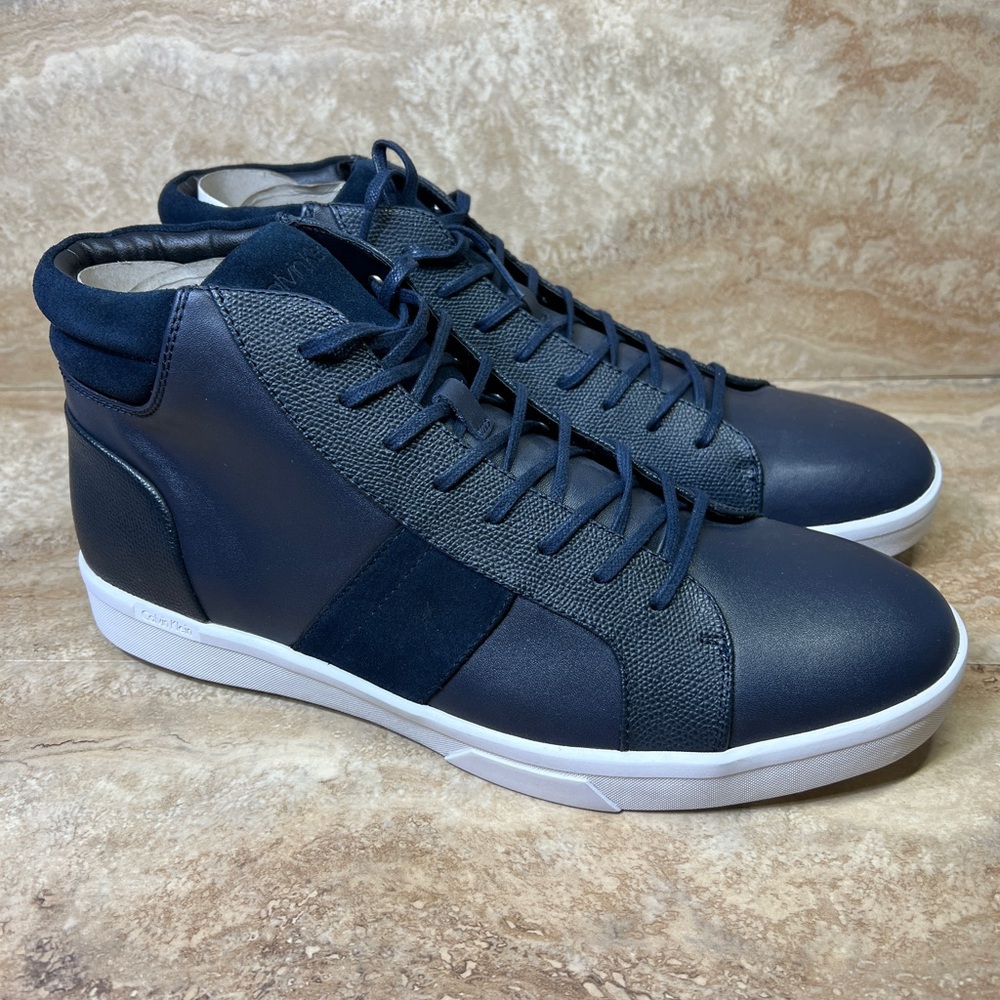 Calvin Klein Men’s Blue high top dress sneaker